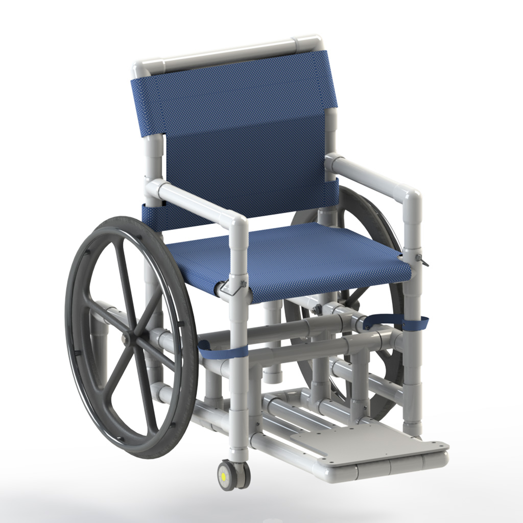 WHEELCHAIR WITH MESH SEAT (21")