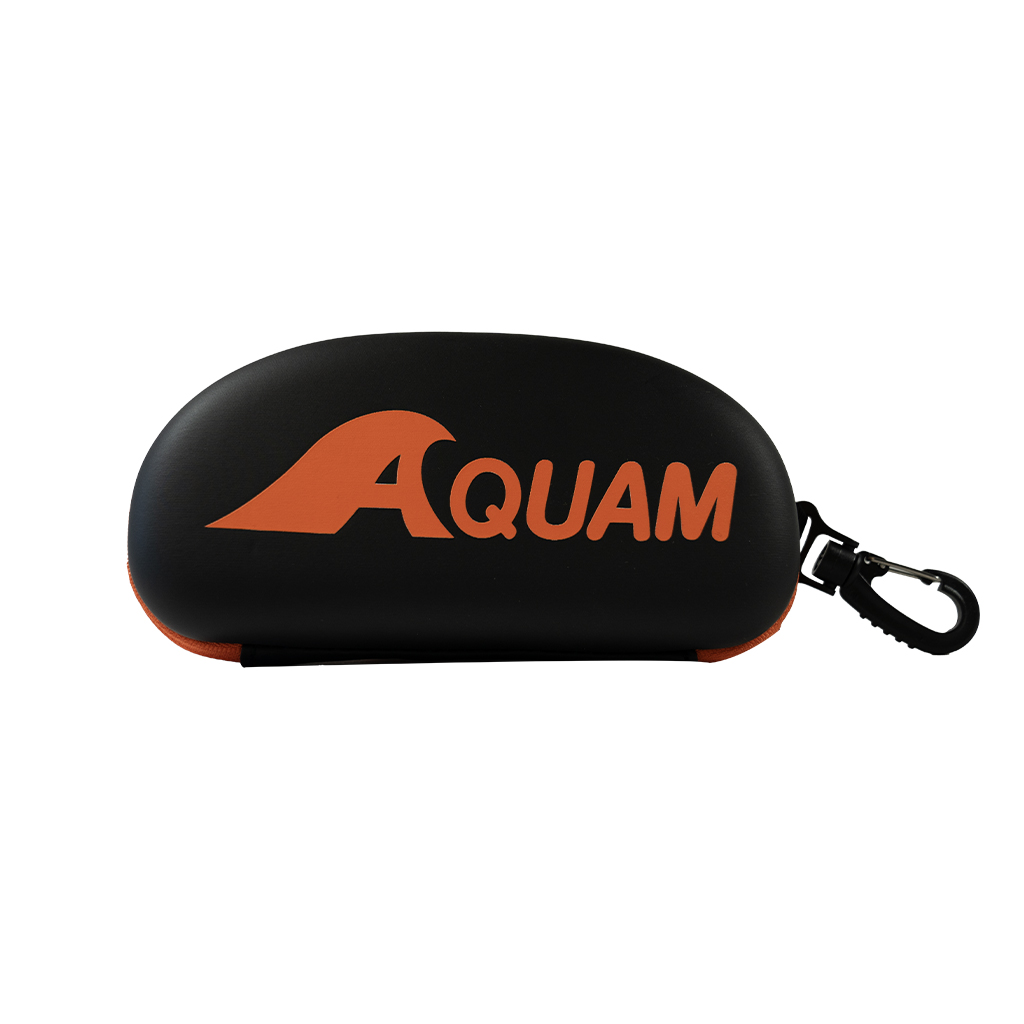 ÉTUI À LUNETTES AQUAM (NOIR - ORANGE)