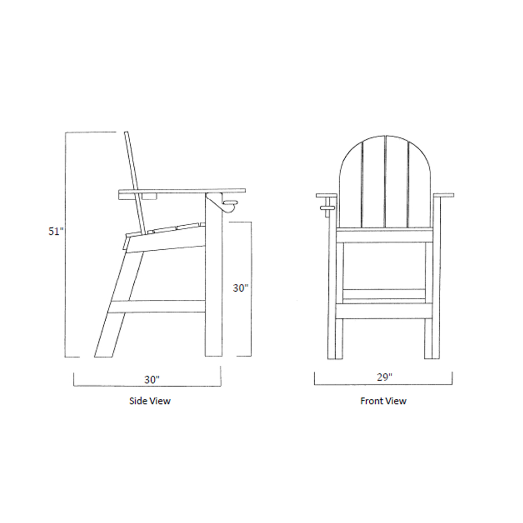 CHAISE SAUVETEUR LG500 CEDRE