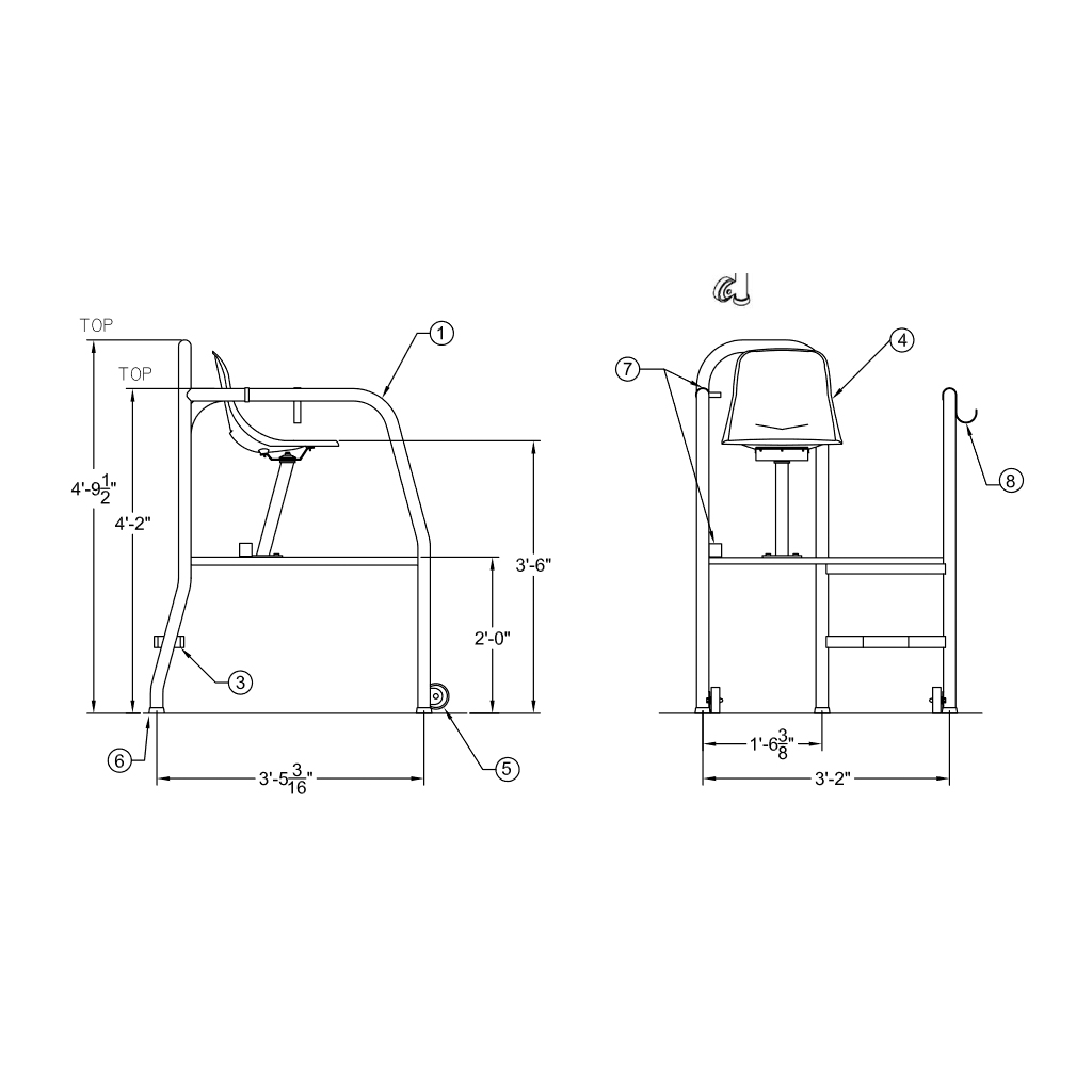 LOOKOUT CHAIR - 2 STEPS