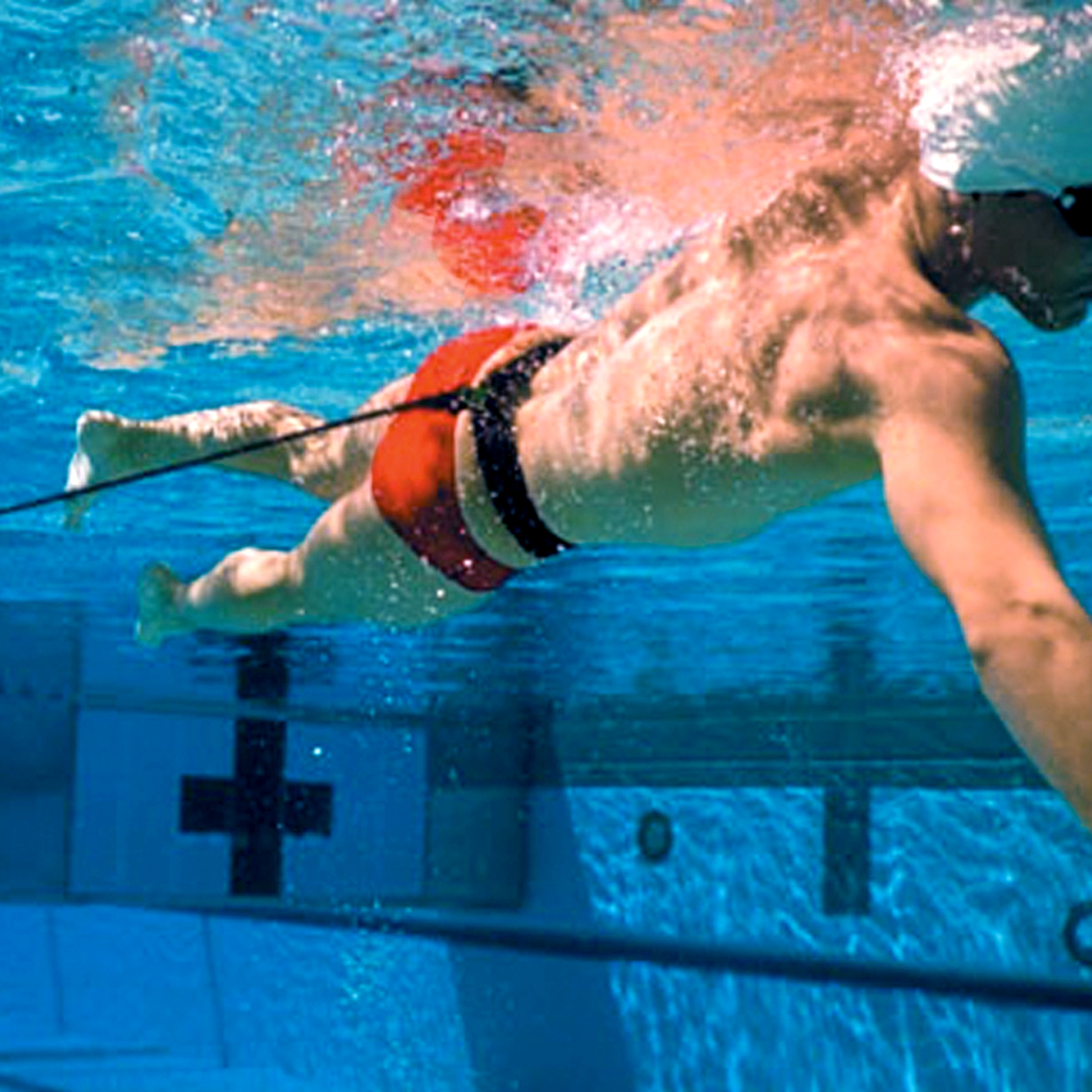 Nouveau ensemble de ceinture de résistance d’entraînement de natation  adultes enfants réglables Elastic Swim Trainer avec sac en filet  accessoires de