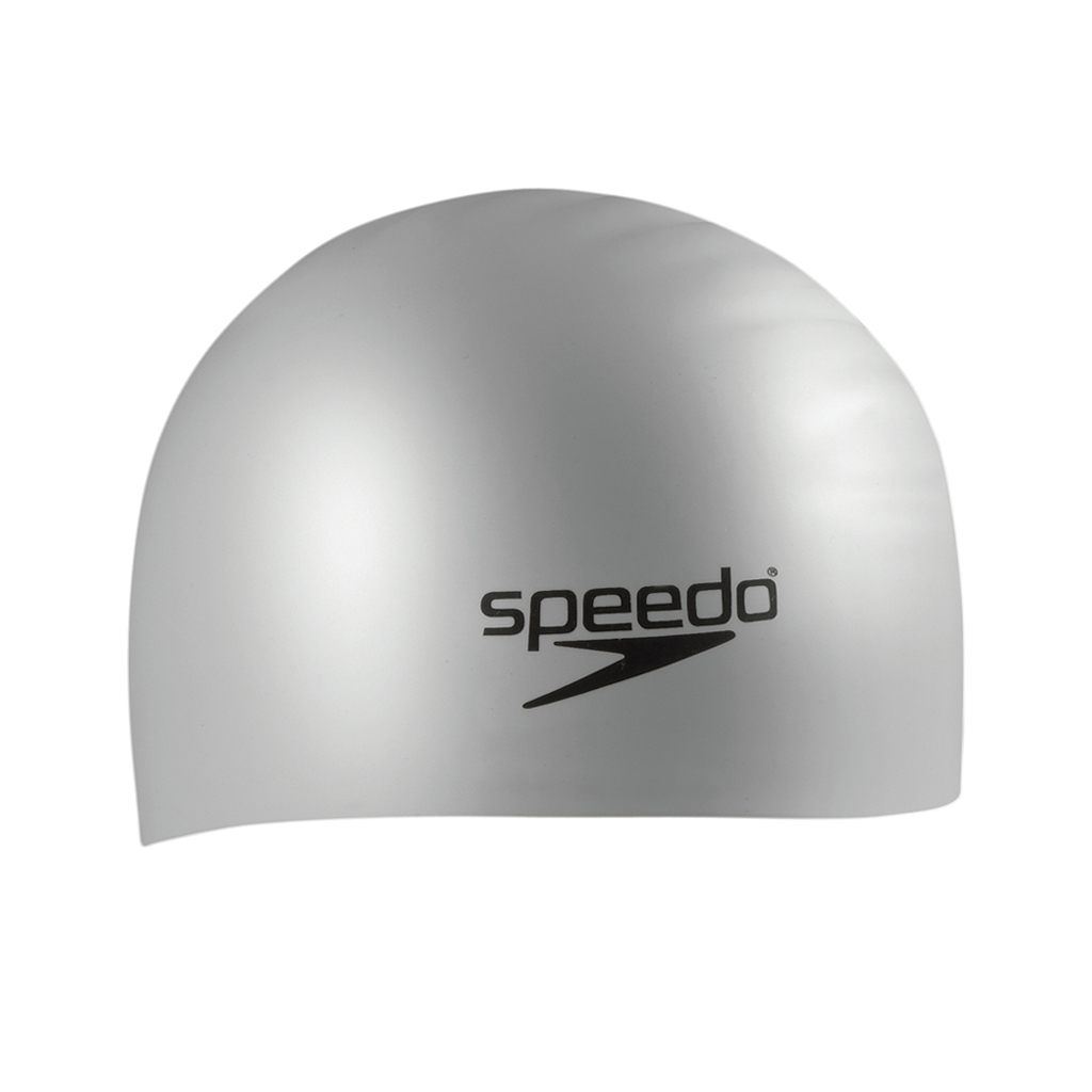 Speedo Solid Silicone Cap - One Size - Silver