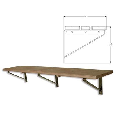 PLASTIC BENCH WALL MOUNT - 12 FT