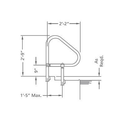 ADJUSTABLE FIGURE 4 GRAB RAIL (PR)-.109"