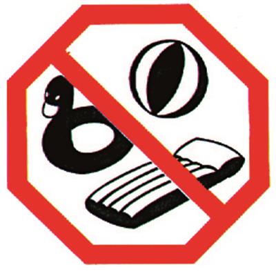 PICTOGRAM NO FLOATINGS OBJECTS