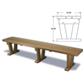 WIDE PLASTIC BENCH - 2 FT