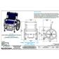 WHEELCHAIR WITH MESH SEAT (21")